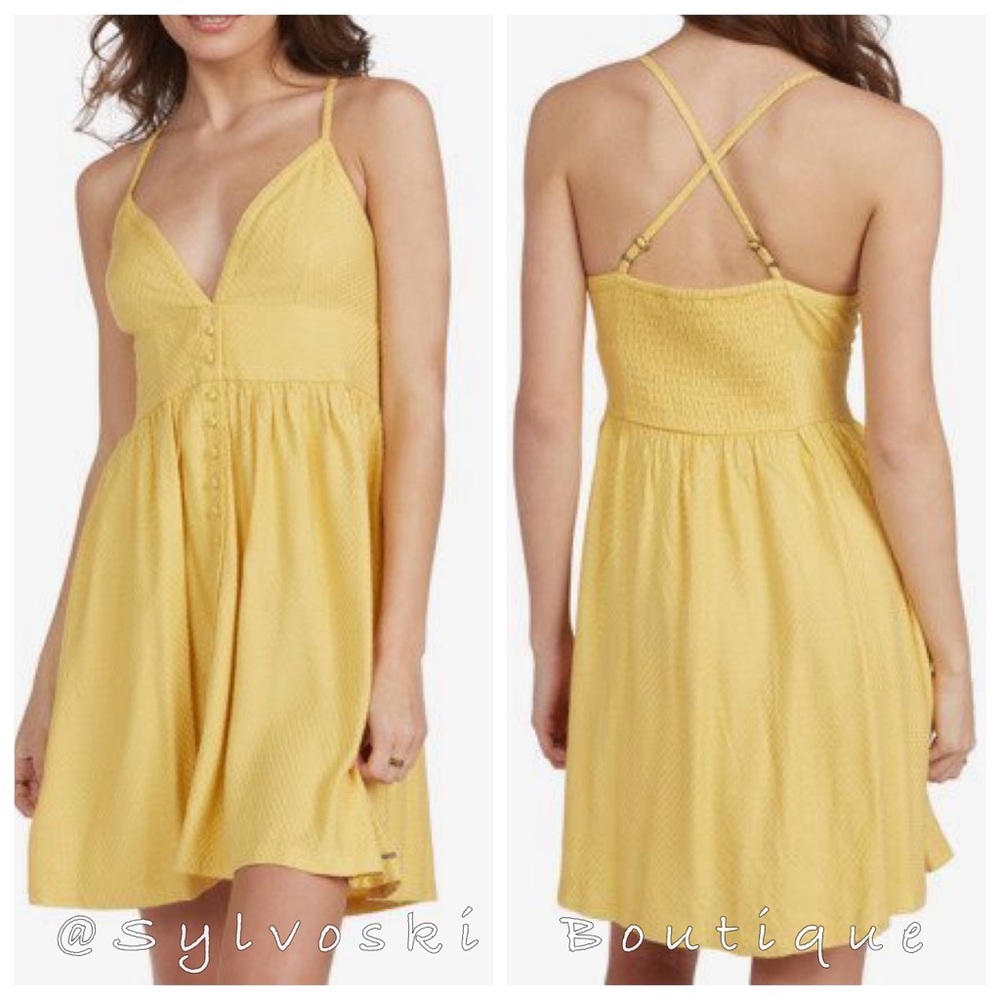 🔥ROXY Golden Lights Strappy Dress NWT - Picture 1 of 6